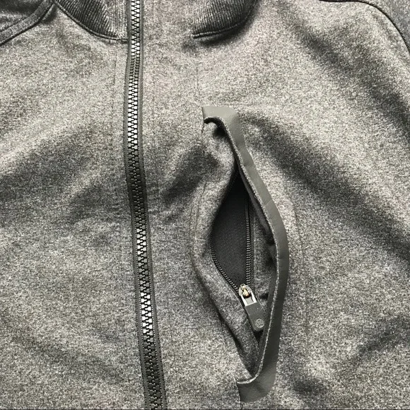 Lululemon Kung Fu II Lightweight Performance Jacket Full Zip Heathered Black XL
